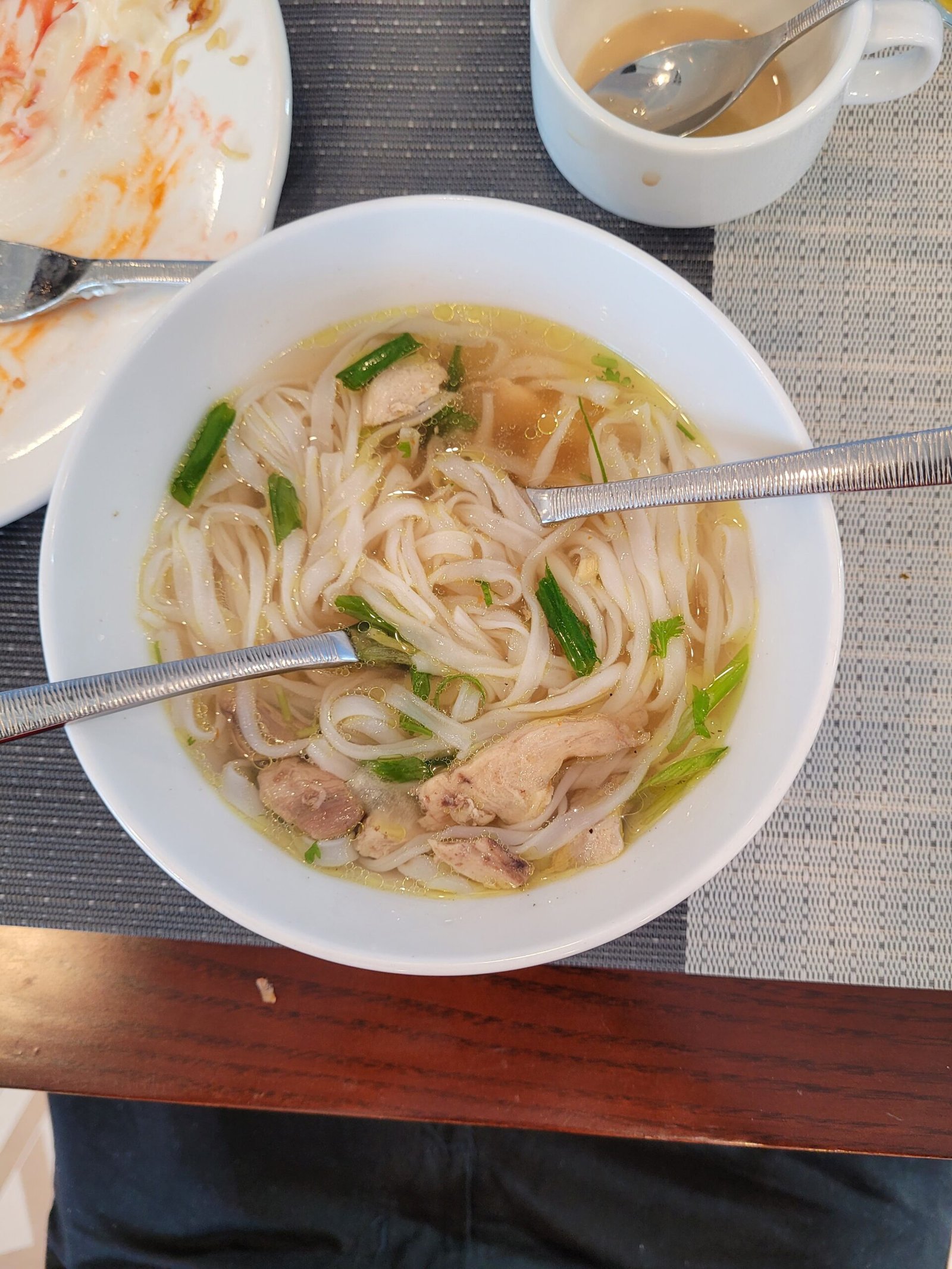 Vietnam Hostel breakfast noodles Hanoi Vietnam